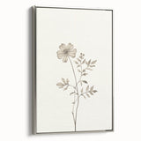 Framed minimalist wall art showcasing an abstract design in silver tones, elegantly displayed from the side, perfect for modern home decor.