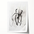 Abstract minimalist wall art print featuring geometric shapes in soft pastel colors, elegantly rolled and ready for display, ideal for modern home decor.