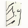 Stretched canvas showcasing an abstract minimalist design from the 127 wall art collection, featuring soft color gradients and a sleek side view, ideal for modern home decor.