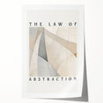 Abstract minimalist wall art print showcasing a blend of soft pastel colors and geometric shapes, rolled for easy transport and display, perfect for modern decor.