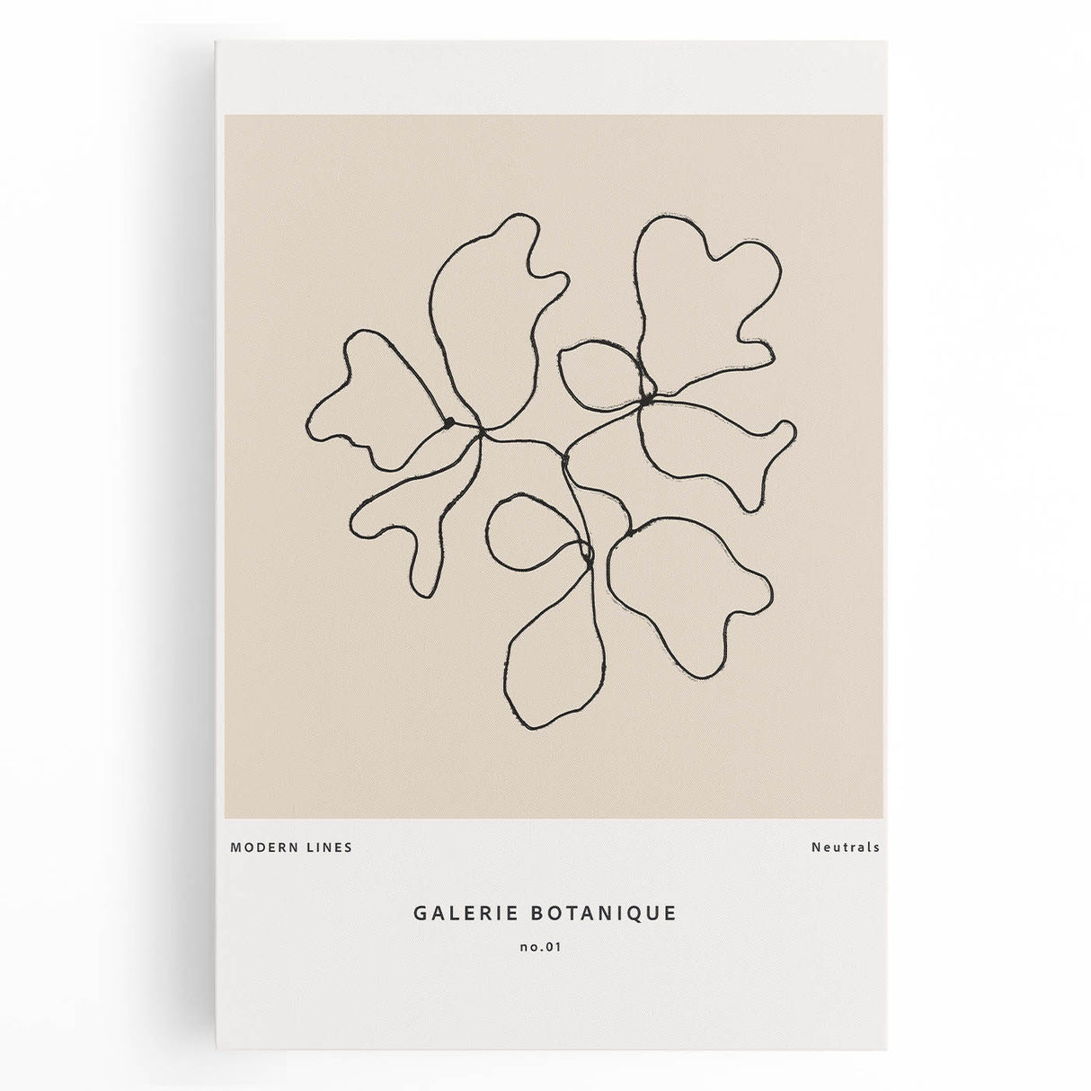 Abstract minimalist design wall art collection featuring a stretched canvas with soft pastel colors and geometric shapes, perfect for modern home decor.