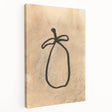 Abstract minimalist wall art collection displayed on stretched canvas, showcasing a side view of its sleek design and vibrant colors, perfect for modern decor.