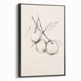 Framed canvas wall art showcasing an abstract minimalist design with a black color scheme, highlighting its sleek side view, perfect for modern home decor.