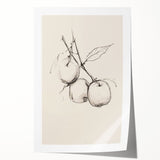 Abstract minimalist design wall art print featuring soft, muted colors and geometric shapes, elegantly rolled for easy display in modern interiors. Perfect for contemporary home decor or art enthusiasts.