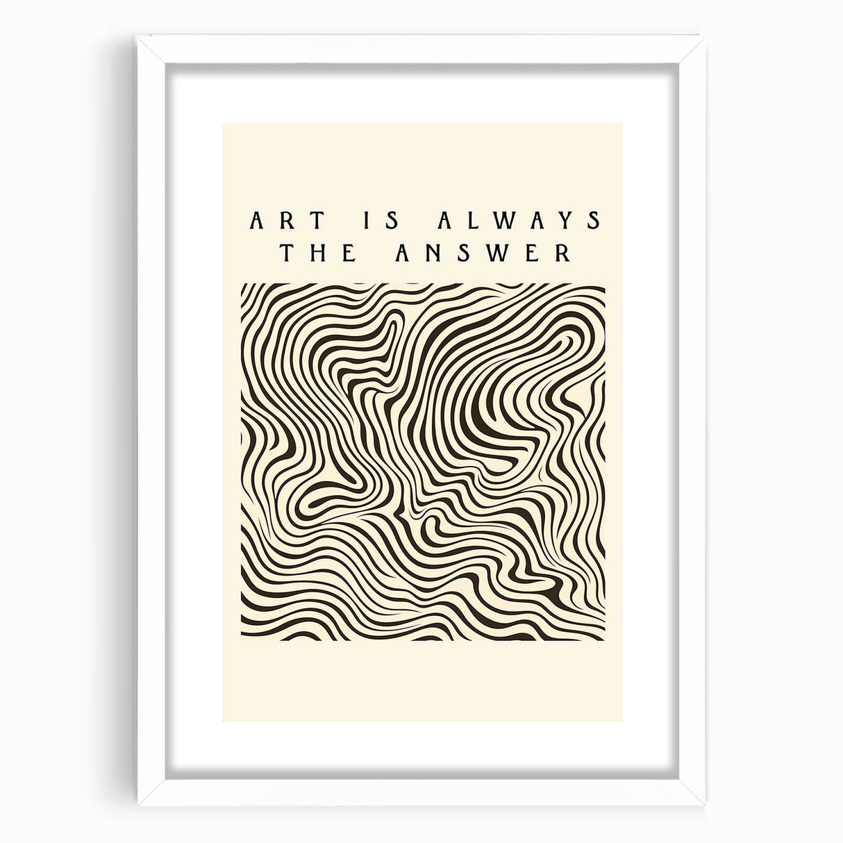 Abstract minimalist wall art featuring a framed design with a white mat, showcasing a contemporary aesthetic ideal for modern home decor. The artwork emphasizes clean lines and subtle textures, creating a calming focal point for any room.