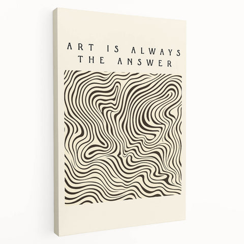 Abstract minimalist wall art canvas with a stretched side view, showcasing subtle colors and geometric patterns, ideal for modern home decor and aesthetic enhancement.