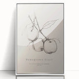 Framed abstract minimalist wall art design in white, showcasing clean lines and geometric shapes, perfect for modern home decor or office aesthetics.
