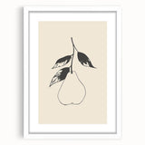 Minimalist wall art print in a white frame and mat, showcasing abstract geometric shapes in soft pastel colors, ideal for modern decor.