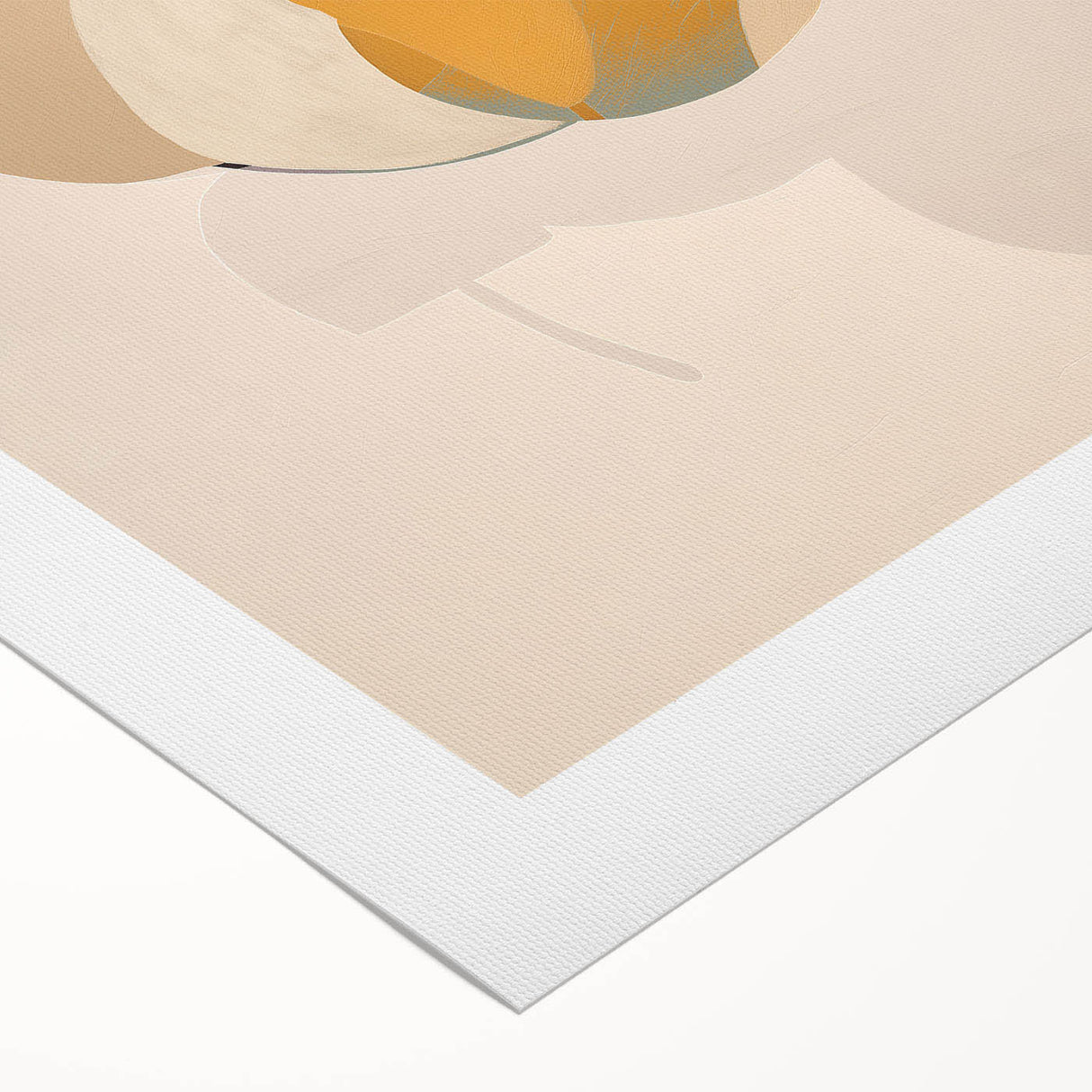 Abstract minimalist design wall art featuring soft pastel colors and geometric shapes, printed on rolled canvas for modern home decor, ideal for stylish interiors.