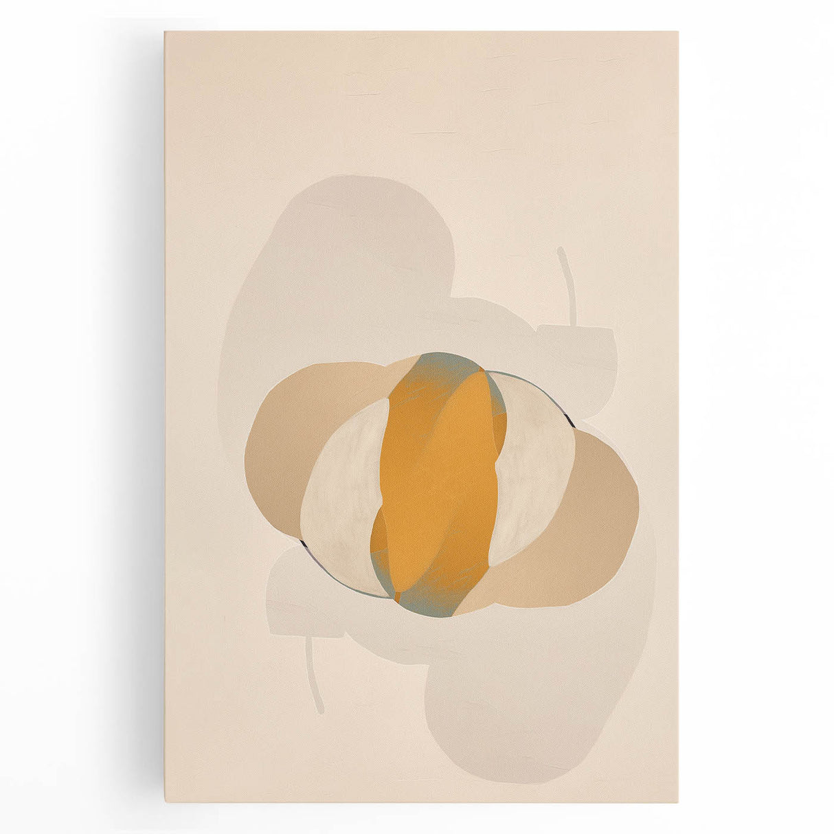 Abstract minimalist wall art featuring a serene blend of soft pastel colors, framed in a modern style, perfect for enhancing contemporary home decor aesthetics.