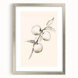Abstract minimalist wall art featuring a sleek silver frame and mat, showcasing a contemporary design ideal for modern decor. Perfect for enhancing living spaces.