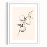 Minimalist abstract wall art framed in white featuring geometric shapes and soft color palette, perfect for modern decor. Ideal for enhancing contemporary interiors.