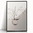 Framed abstract minimalist wall art design showcasing a black and white geometric pattern, perfect for modern home decor. Ideal for enhancing contemporary interiors.
