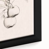 Close-up of a framed abstract minimalist wall art piece featuring soft pastel colors and geometric shapes, perfect for modern home décor enhancement.