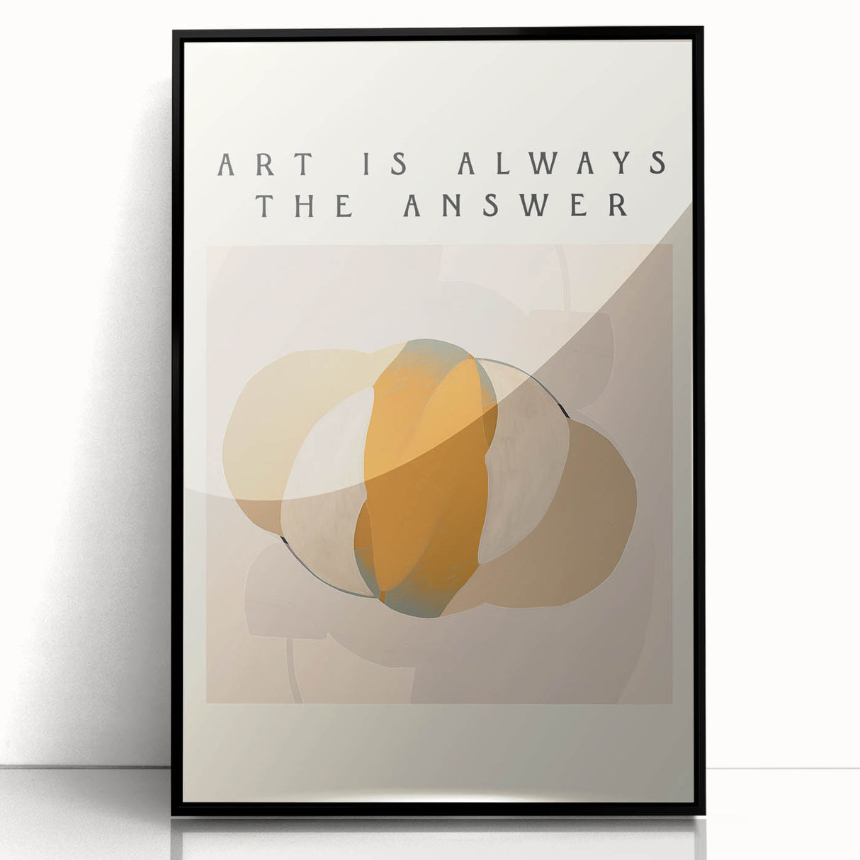 Framed acrylic wall art showcasing an abstract minimalist design with a black color scheme, perfect for modern decor. Ideal for adding a touch of elegance to any room.