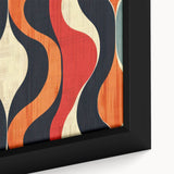 Close-up of a framed abstract minimalist wall art piece showcasing geometric shapes in soft pastel colors, perfect for modern home decor. This artwork adds a touch of elegance and sophistication to any living space, making it an ideal choice for art enthusiasts seeking contemporary designs.