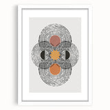 Abstract minimalist wall art frame showcasing a simple yet elegant design in a white mat, ideal for modern decor. Perfect for adding a touch of sophistication to any room.