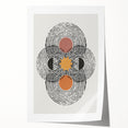 Abstract minimalist wall art print showcasing a blend of soft pastel colors and geometric shapes, perfect for modern home decor. This rolled design adds a contemporary touch to any space.