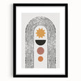 Abstract minimalist wall art design featuring a sleek black frame and mat, showcasing an artistic composition ideal for modern home decor. Perfect for enhancing living spaces with contemporary elegance.