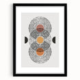 Abstract minimalist wall art collection featuring a framed piece with a black mat, showcasing a modern design ideal for contemporary decor, enhancing any living space.