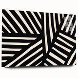 Abstract minimalist wall art collection featuring a sleek acrylic glass design in a side view, showcasing soft colors and clean lines, perfect for modern decor.