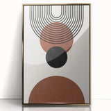 Framed abstract minimalist wall art design featuring an elegant gold acrylic finish, ideal for modern decor. Perfect for enhancing any living space with style.