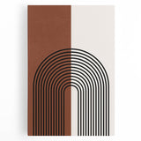 Abstract minimalist wall art featuring a vibrant geometric design in shades of blue, yellow, and white, displayed in a front view on stretched canvas, perfect for modern home decor.