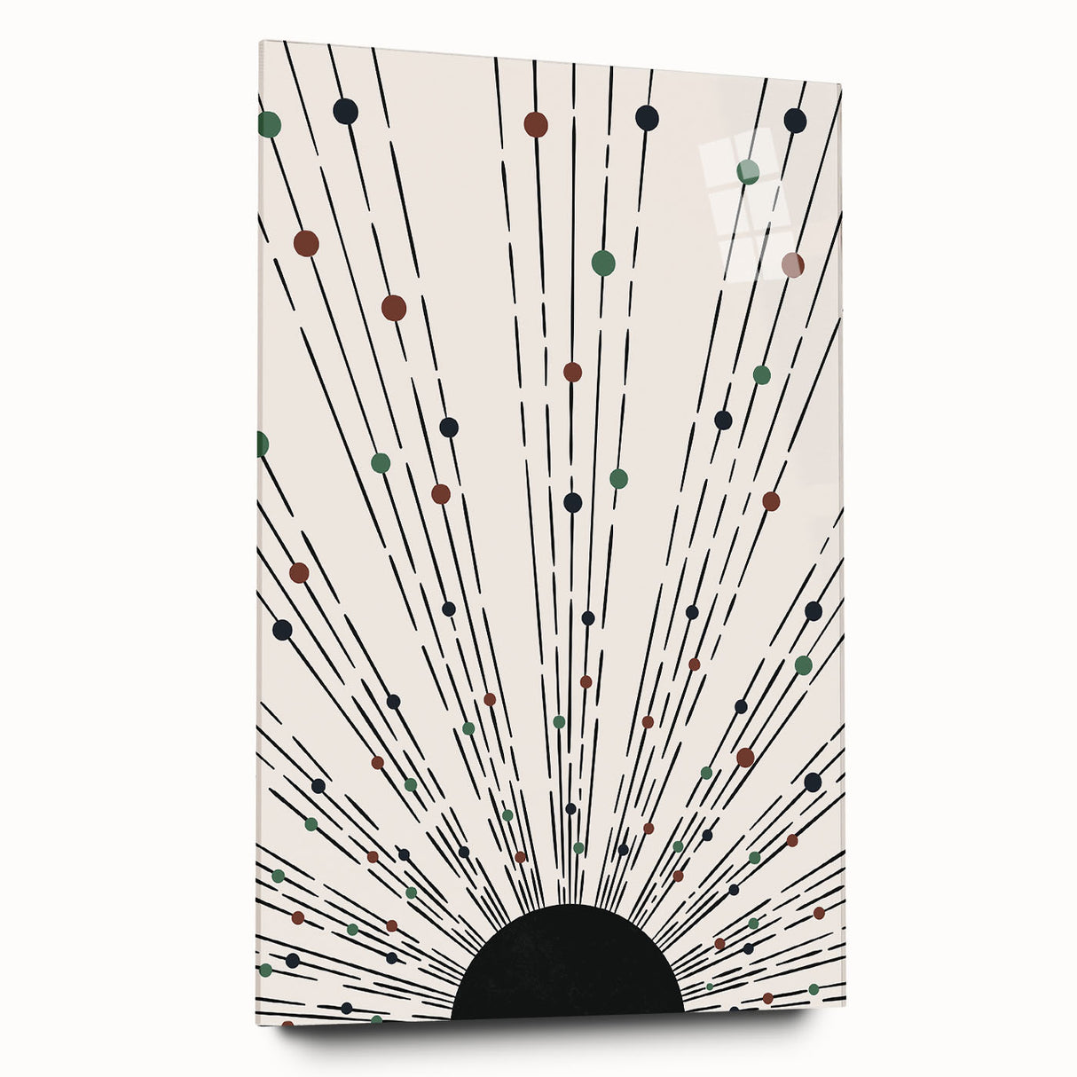 Abstract minimalist wall art collection displayed in a sleek acrylic frame, showcasing a modern design in soft pastel colors, perfect for contemporary decor.