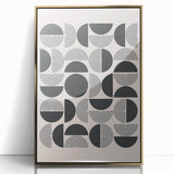 Framed abstract minimalist wall art design showcasing a gold-accented acrylic finish, perfect for modern home decor, capturing elegance and sophistication.
