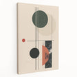 Stretched canvas showcasing an abstract minimalist design in soft pastel colors, perfect for modern decor. Ideal for enhancing living spaces with artistic flair.