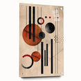 Abstract minimalist wall art collection displayed in side view, showcasing vibrant acrylic and glass materials with decorative pins, perfect for modern decor.