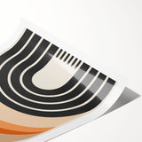 Abstract minimalist wall art collection featuring a rolled print with soft pastel colors and geometric shapes, ideal for modern home decor. Packaged securely for safe delivery.