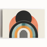 Abstract minimalist wall art collection featuring vibrant colors and geometric patterns on stretched canvas, perfect for modern home decor. Ideal for enhancing contemporary interiors with a touch of artistic elegance.