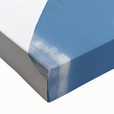 Close-up of abstract minimalist wall art on stretched canvas, showcasing soft pastel colors and fluid shapes ideal for modern decor.