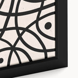 Close-up of a framed abstract minimalist wall art design showcasing soft beige and gray tones, perfect for modern home decor and interior styling.