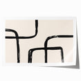 Rolled print showcasing an abstract minimalist design in soft pastel colors, perfect for modern home decor. The artwork features flowing shapes and subtle textures, ideal for creating a calming atmosphere.