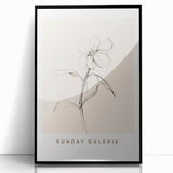 Framed abstract minimalist wall art collection featuring a sleek black design, elegantly displayed in a modern acrylic frame, perfect for contemporary decor.