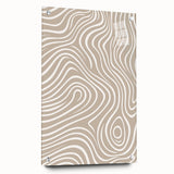 Abstract minimalist wall art collection displayed in a side view, showcasing vibrant colors and sleek acrylic glass finish with mounting pins.