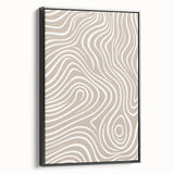 Framed abstract minimalist wall art featuring a sleek black canvas design, showcasing a modern aesthetic with a subtle side view.