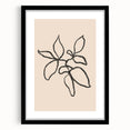 Abstract minimalist wall art design featuring a black frame and mat, showcasing a stylish geometric pattern ideal for modern decor.