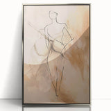 Framed abstract minimalist wall art design showcasing soft gray and silver tones with sleek acrylic finish, perfect for modern decor.