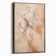 Framed black abstract minimalist wall art canvas showcasing a sleek side view with a contemporary design, perfect for modern decor.