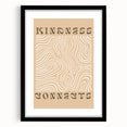 Abstract minimalist wall art collection featuring a black frame and mat, showcasing geometric designs that enhance modern decor aesthetics.