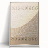 Framed abstract minimalist wall art collection featuring geometric shapes in soft pastels, displayed in a sleek white frame for modern decor.