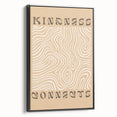 Framed abstract minimalist wall art collection showcasing a black design on canvas, viewed from the side, perfect for modern decor.