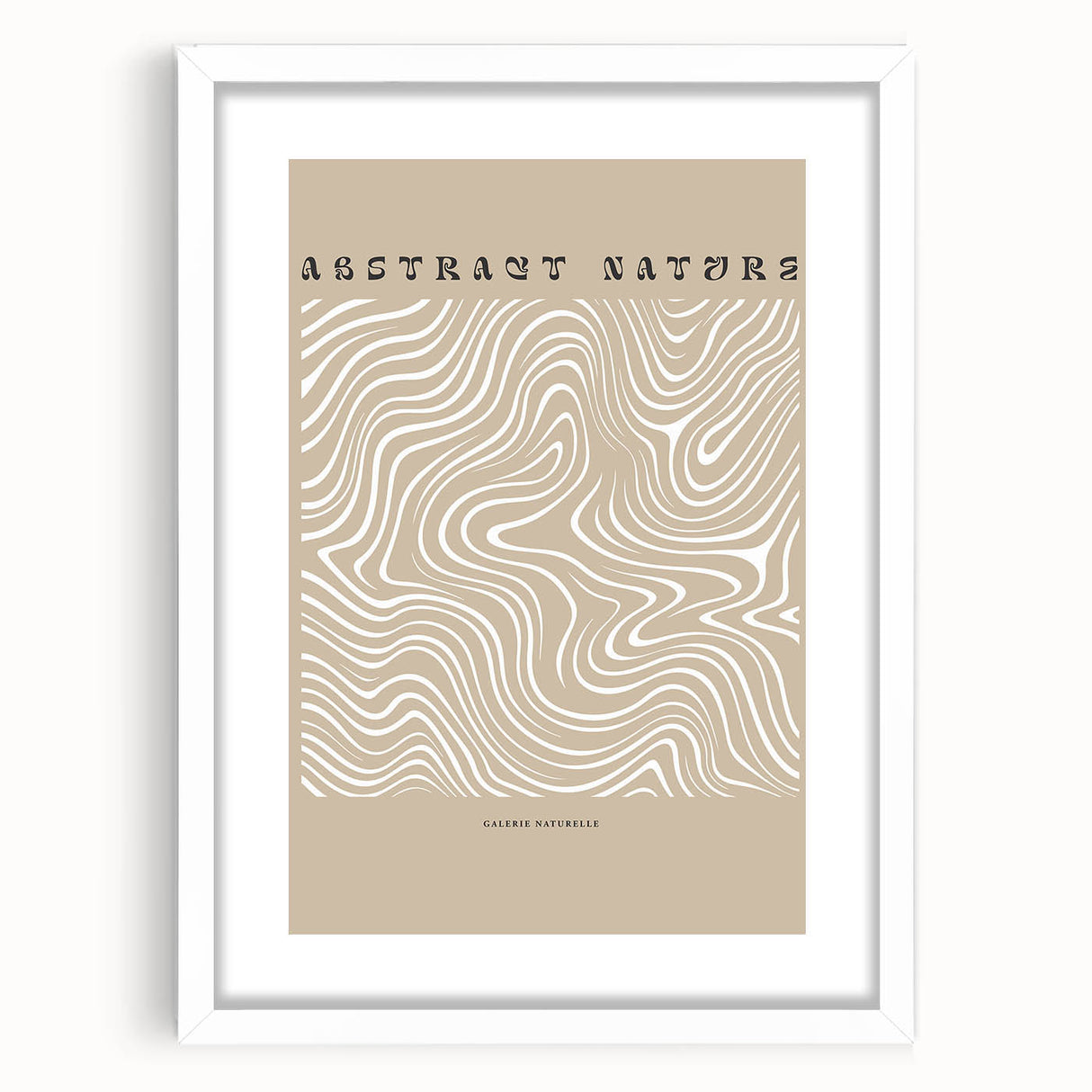 Minimalist abstract wall art collection featuring a framed design with a white mat and sleek frame, perfect for modern home decor.