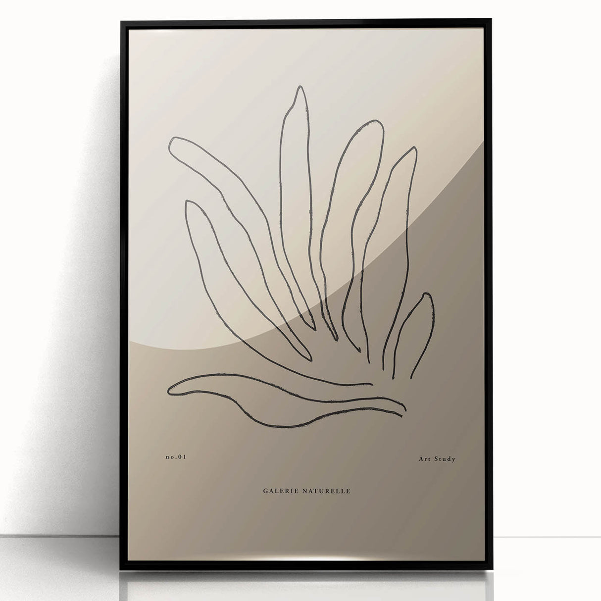 Framed abstract minimalist wall art design in black acrylic, showcasing clean lines and modern shapes, perfect for contemporary decor.