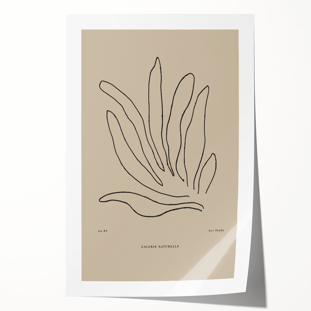 Abstract minimalist wall art print showcasing soft pastel colors and geometric shapes, rolled for easy shipping and framing.