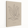 Side view of a minimalist abstract wall art collection on stretched canvas, showcasing soothing colors and elegant design, perfect for modern decor.
