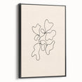 Framed abstract minimalist wall art collection showcasing a sleek black canvas design, viewed from the side, perfect for modern decor.